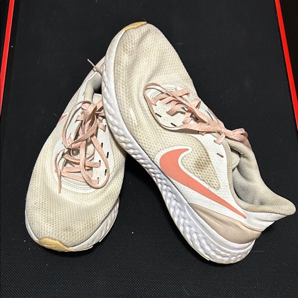 Nike Shoes - Nike Women's Beige and Coral Athletic Shoes